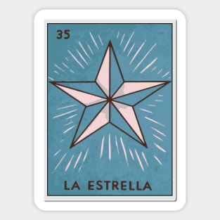 Mexican lotería star card mexican bingo watercolor folk art Sticker